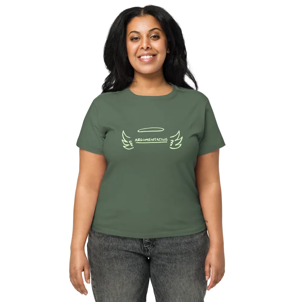 ANGELIC (green duotone) printed waist-length tee product image (2)