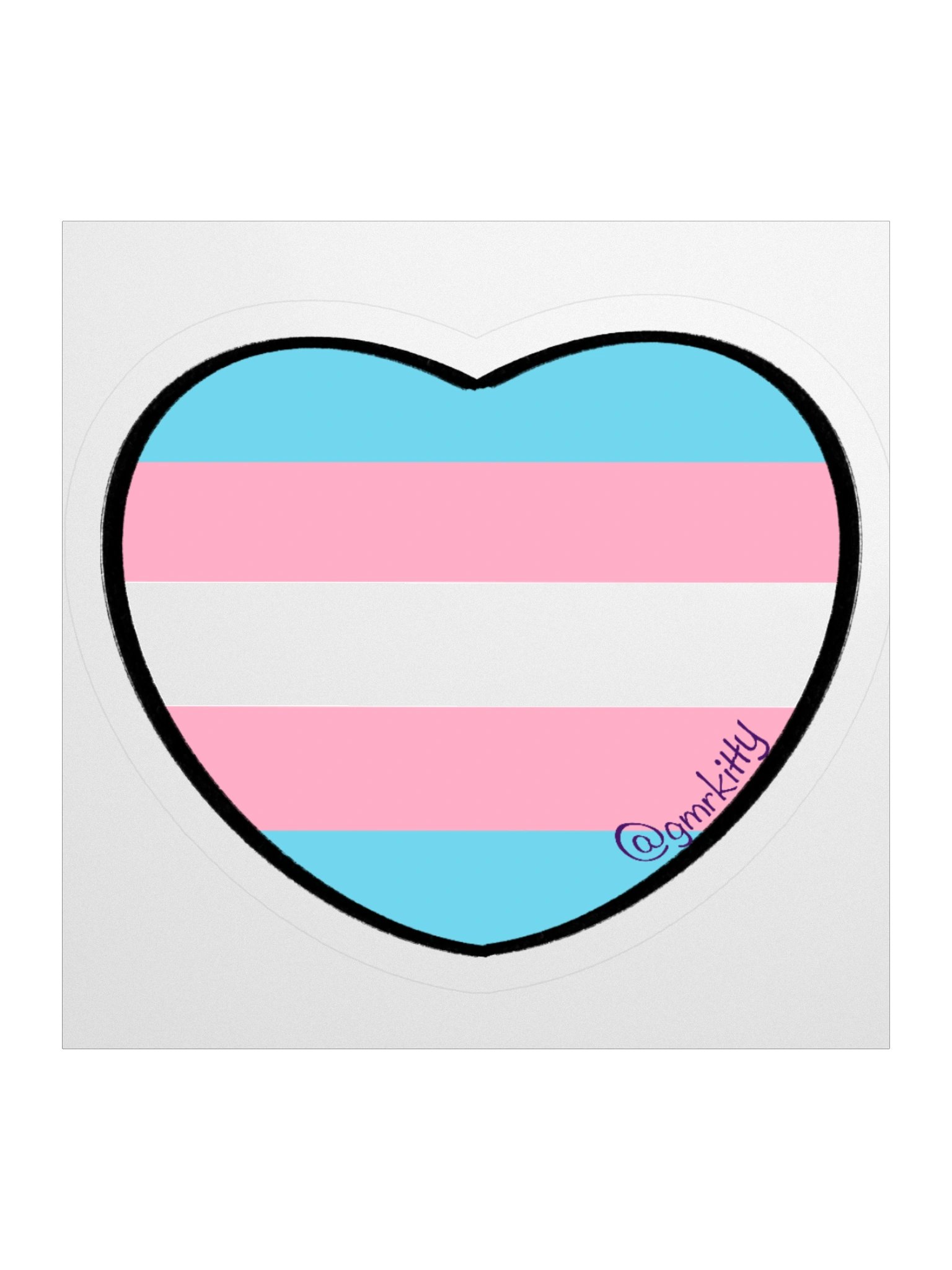 Trans Pride Heart Sticker product image (2)