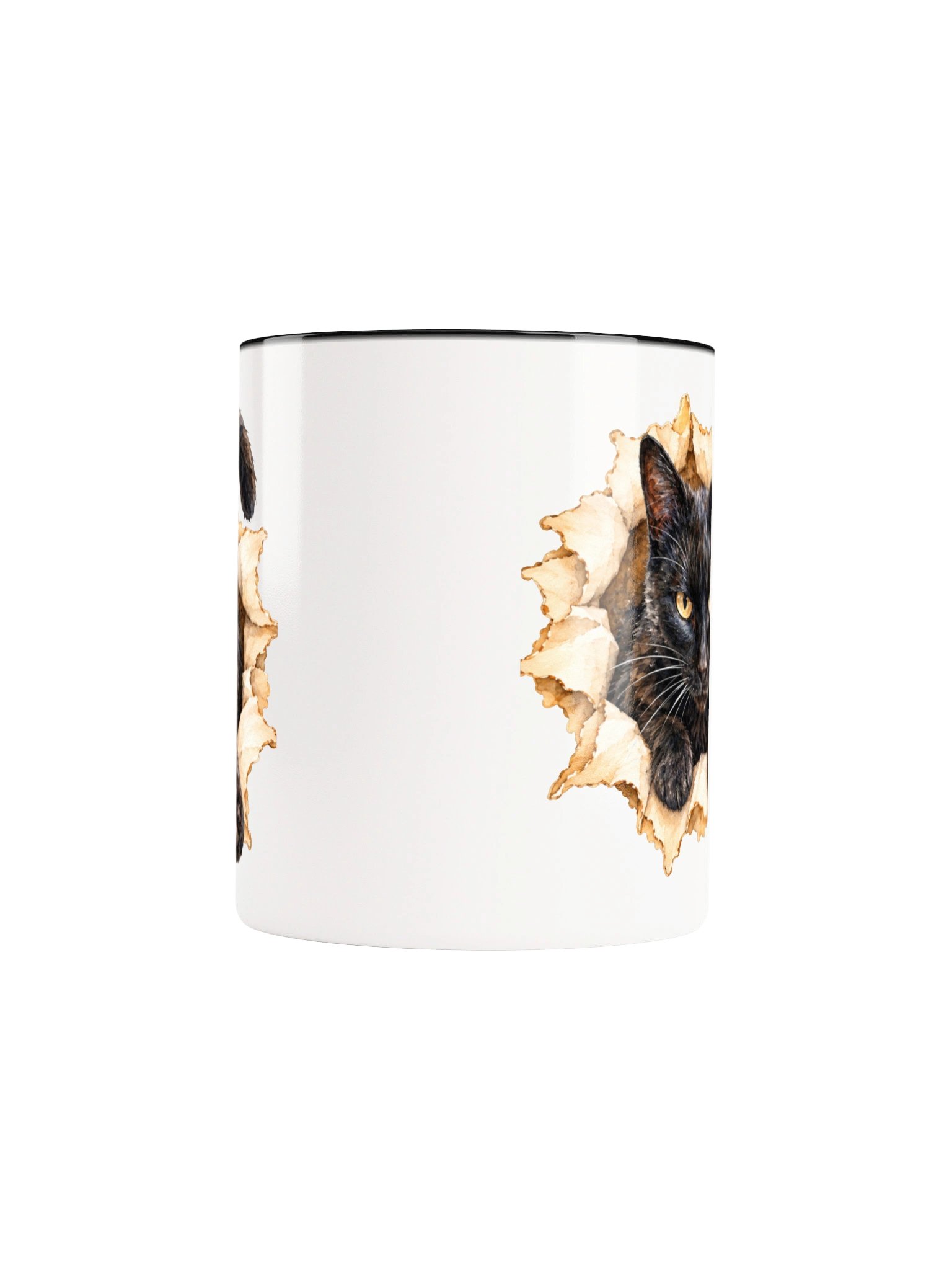 Peekaboo Black Cat Front and Back Coffee Mug product image (33)