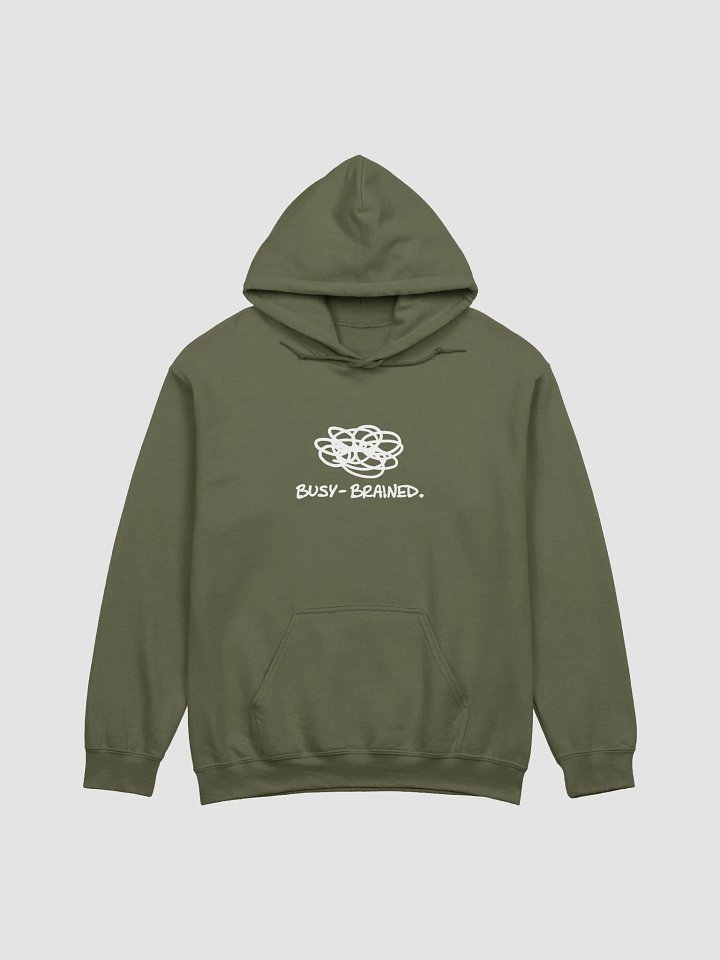 BUSY-BRAINED (white design) classic hoodie product image (50)