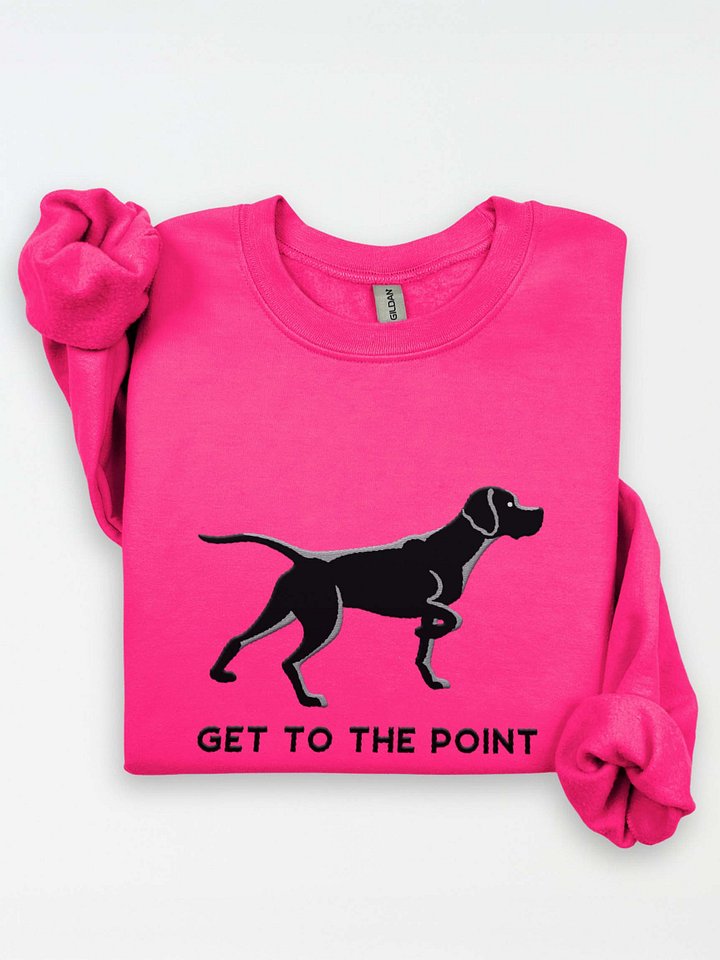 Get to the Point Sweatshirt (Embroidered) of an English Pointer (Black) product image (2)