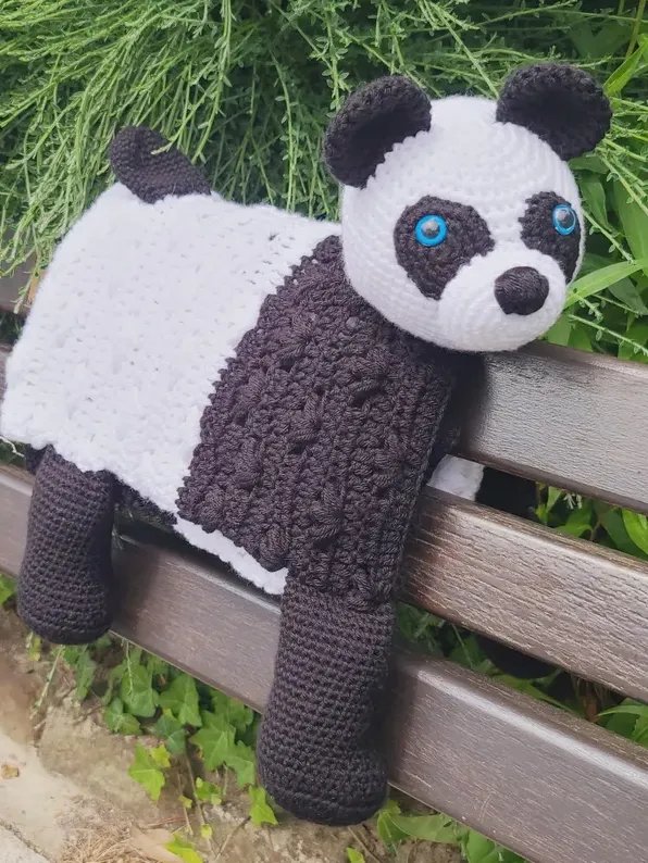 Jungle Panda Crochet Baby Blanket PATTERN - Amigurumi Toy Lovey PDF Pattern - Crafting Happiness product image (10)