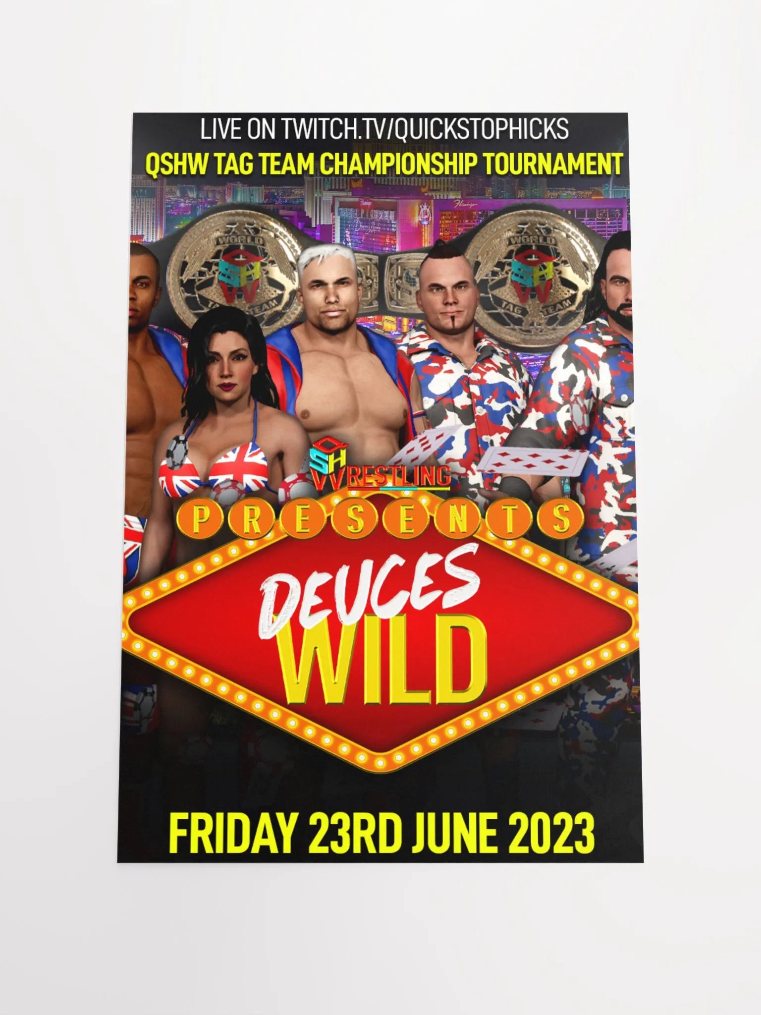 QSHW DEUCES WILD COMMEMORATIVE POSTER product image (1)