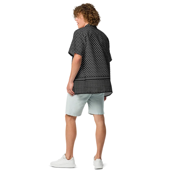 Kufiya Button Down Shirt Black & Grey product image (2)