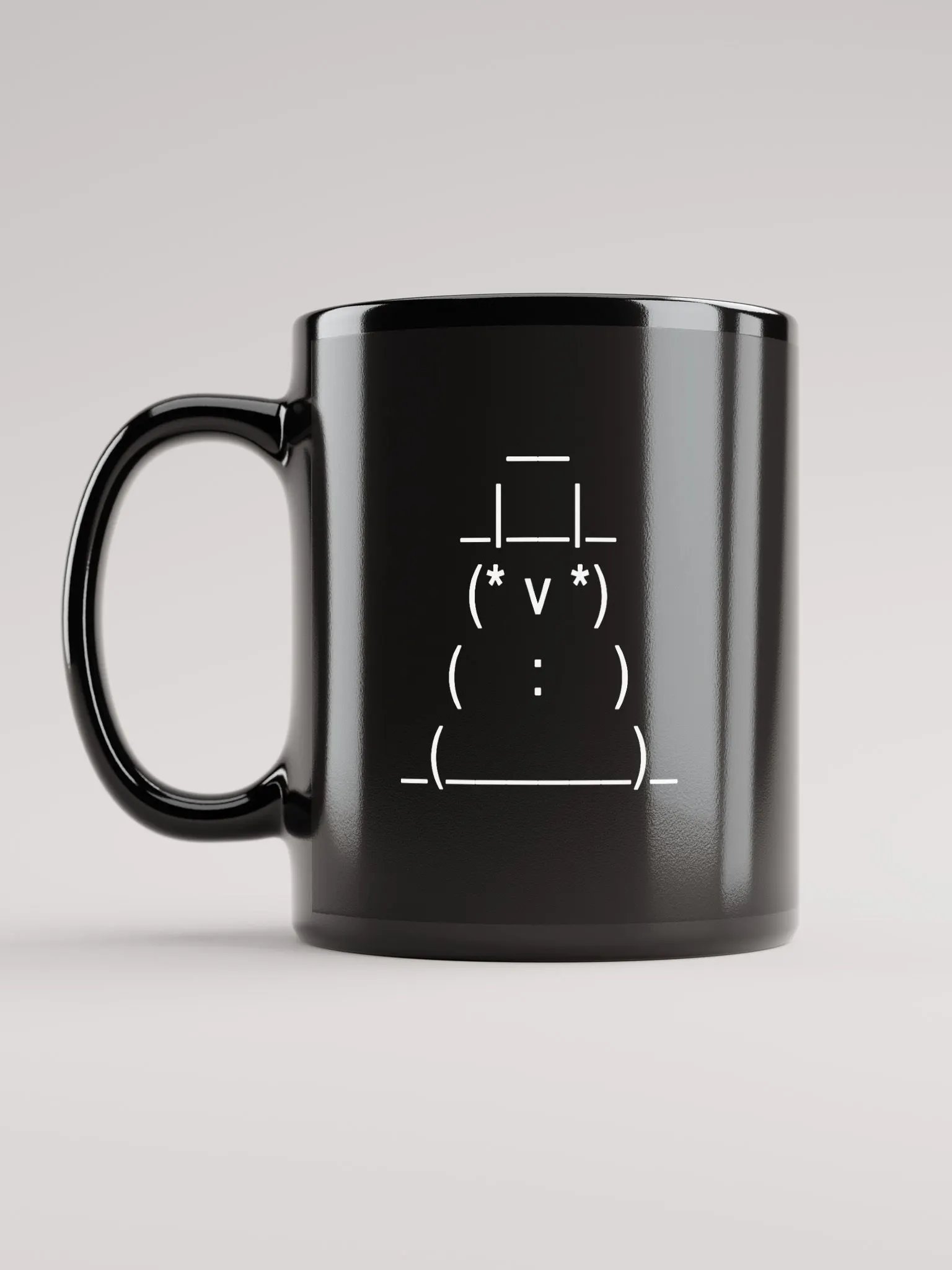 ASCII Snowman Black Mug product image (6)