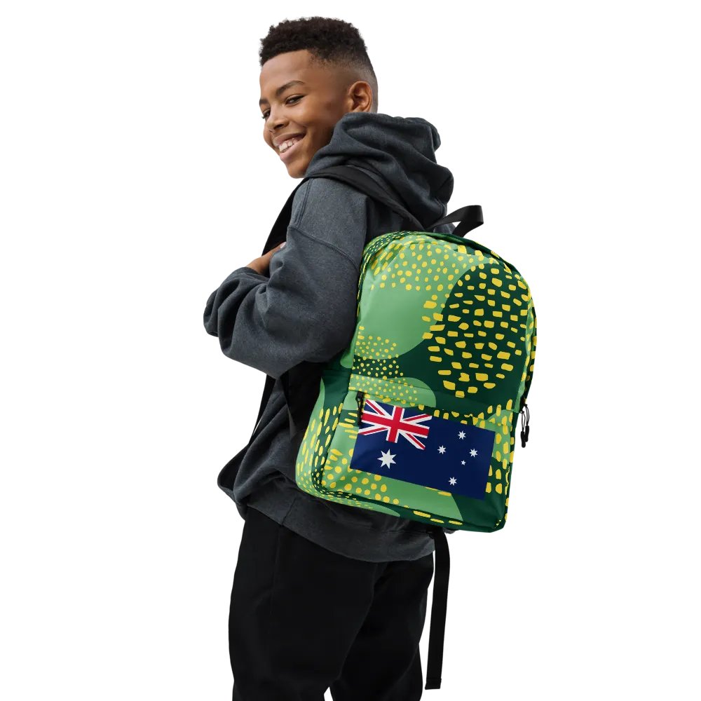 "Australia" Green and Gold Forever! Backpack product image (12)