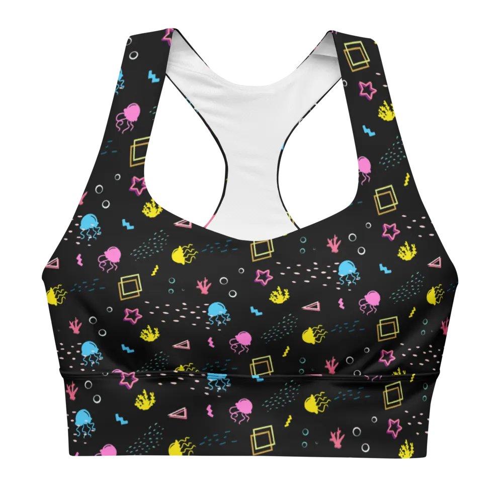 Shifty Seas dark pattern sports bra product image (4)