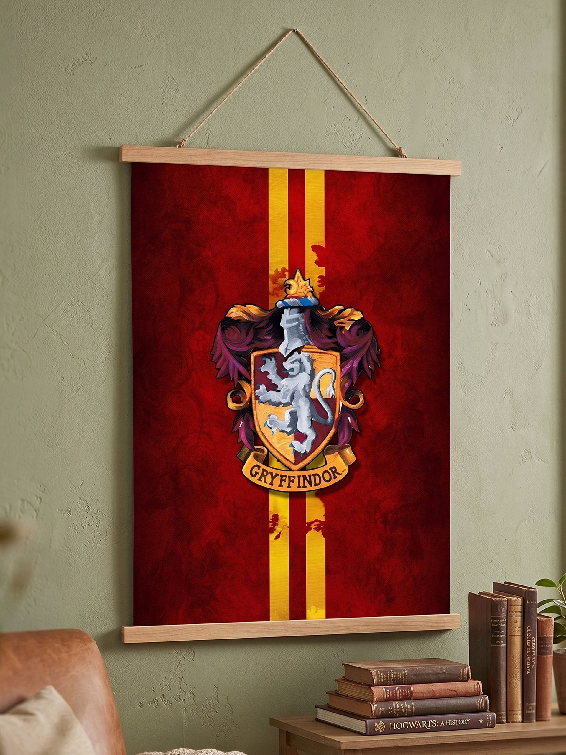Rustic Hogwarts House Wall Flags: Gryffindor, Slytherin, Ravenclaw, and Hufflepuff product image (2)