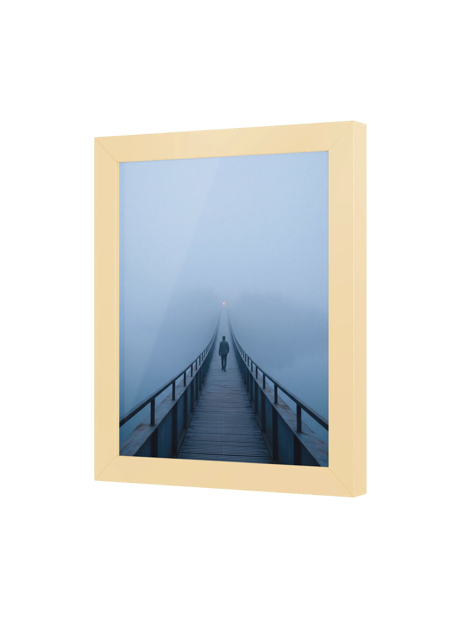 Blue Hour Crossing - Moody Minimalist Landscape Wall Art product image (3)