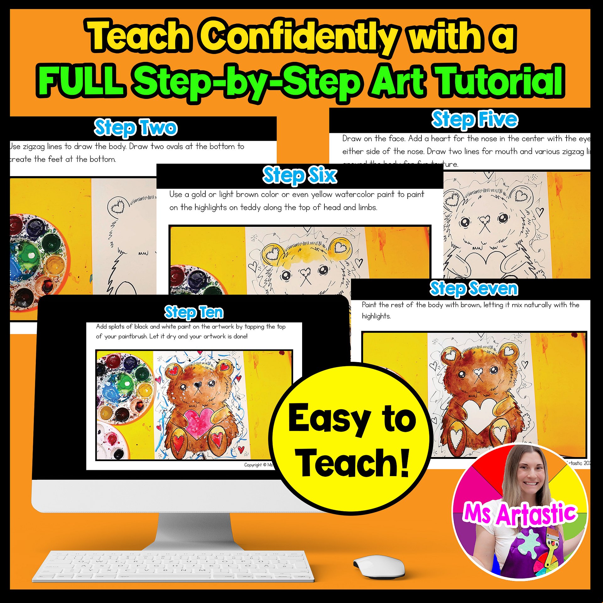 Valentines Day Art Project Teddy Art and Writing Prompt Reading Comprehension product image (2)