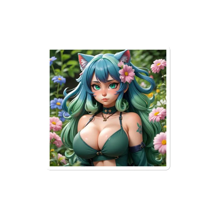 Teal-Haired Cat Girl Magnet Set product image (2)