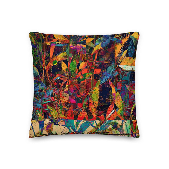 Jardín de Colores (Garden of Colors) by Edward Martin Premium Pillow product image (3)