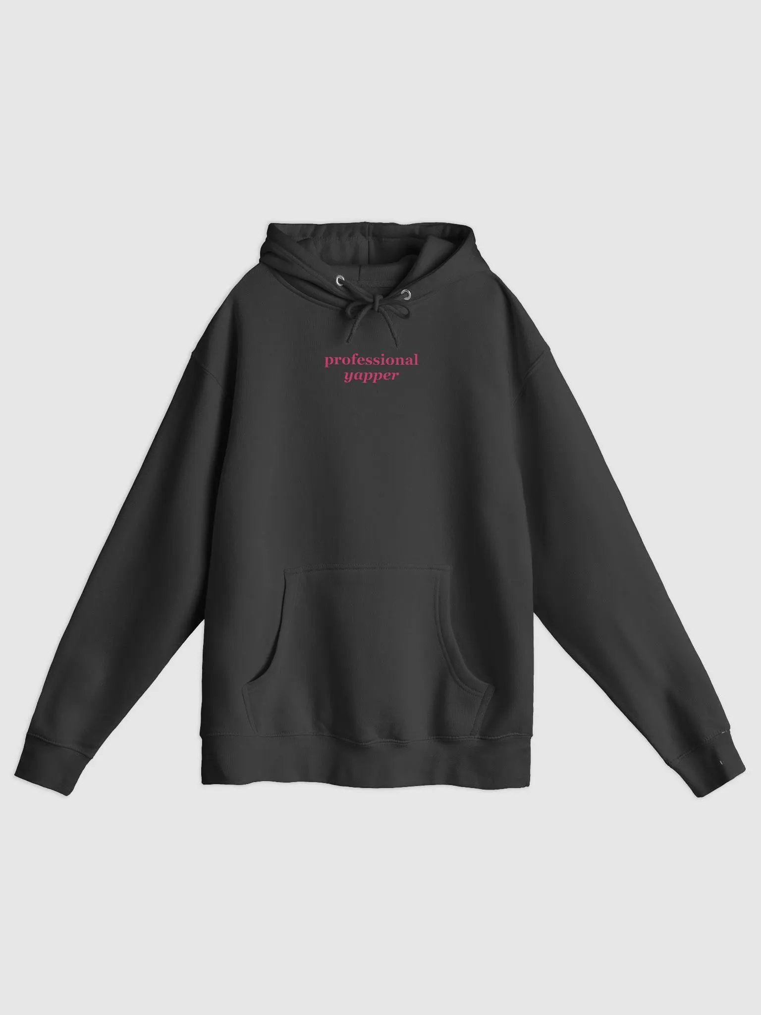 professional yapper premium hoodie - pink text product image (1)
