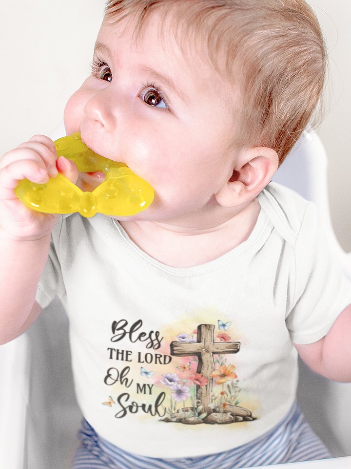 Divine Serenity: 'Bless the Lord' Baby Onesie product image (1)