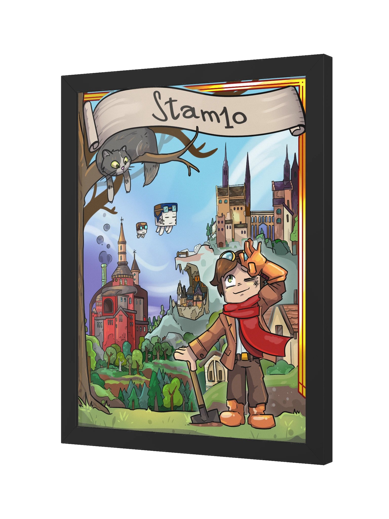 "100,000 POSTER STAM1O" Framed Print product image (2)