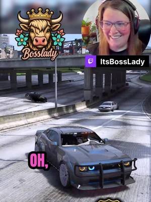 Police PIT maneuver perfection! 🚓💨 #TARP #ItsBossLady #GTARP #gaming #policechase