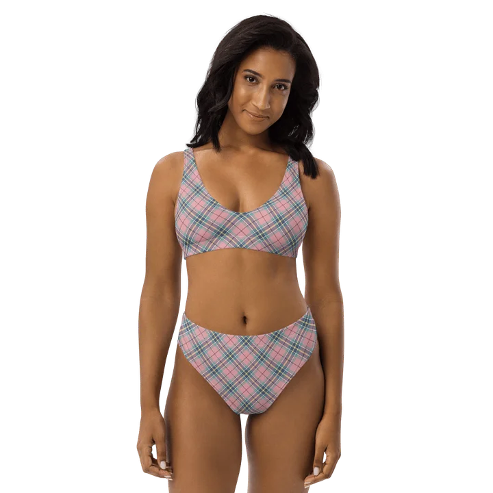 Pastel Pink, Mint Green, and Yellow Plaid Bikini product image (1)