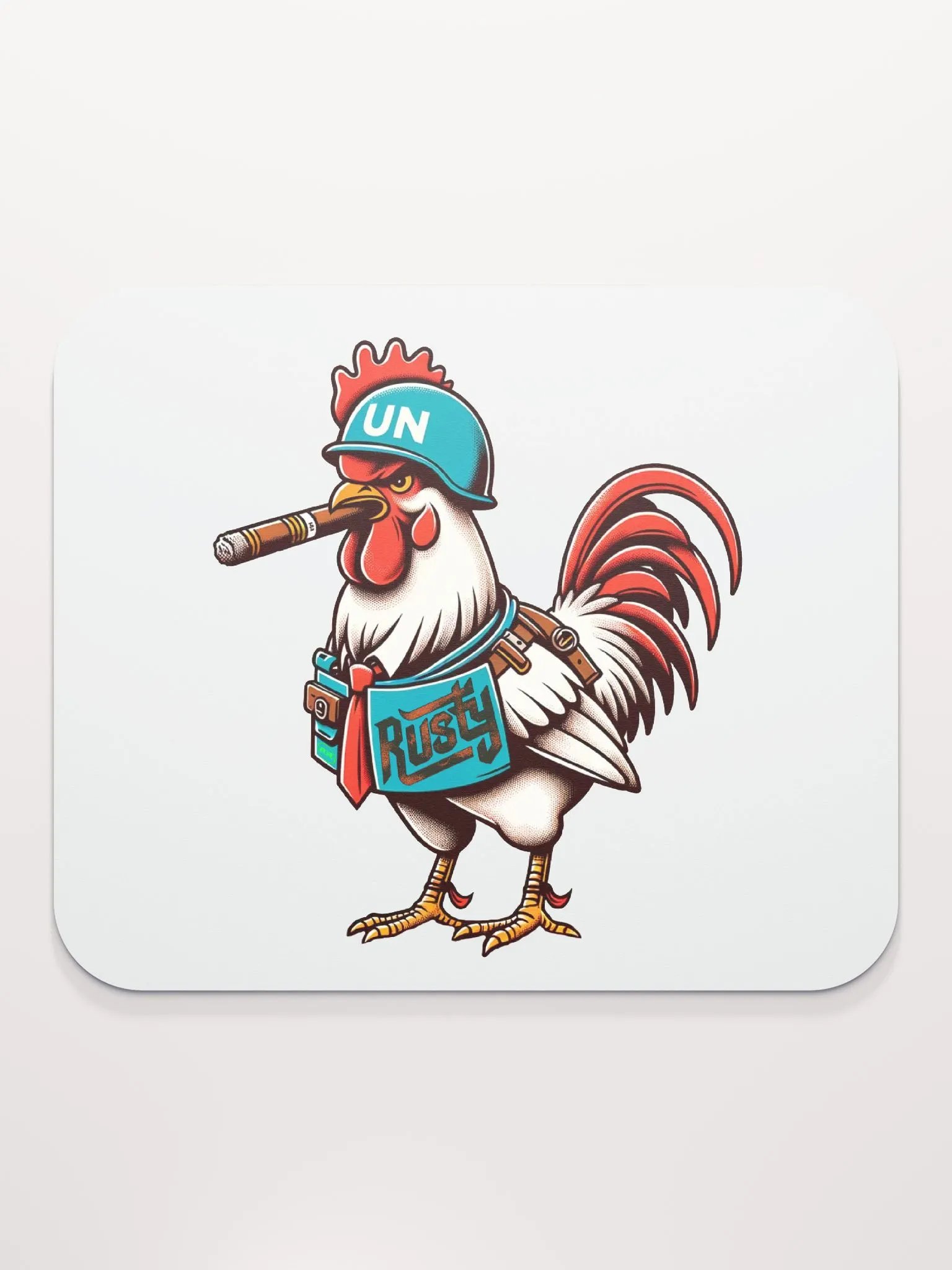 White Rusty the Rooster Classic Mousepad! product image (2)