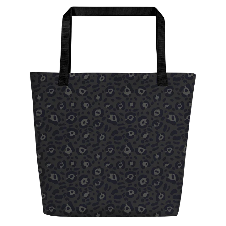Modern Large Tote Bag with Bold Black Leopard Print product image (1)