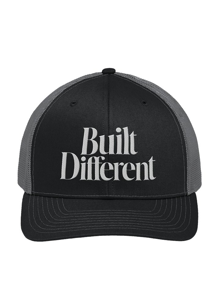 'Built Different' White Embroidered Otto Snapback Hat | Premium Wool Blend Flat Bill product image (1)