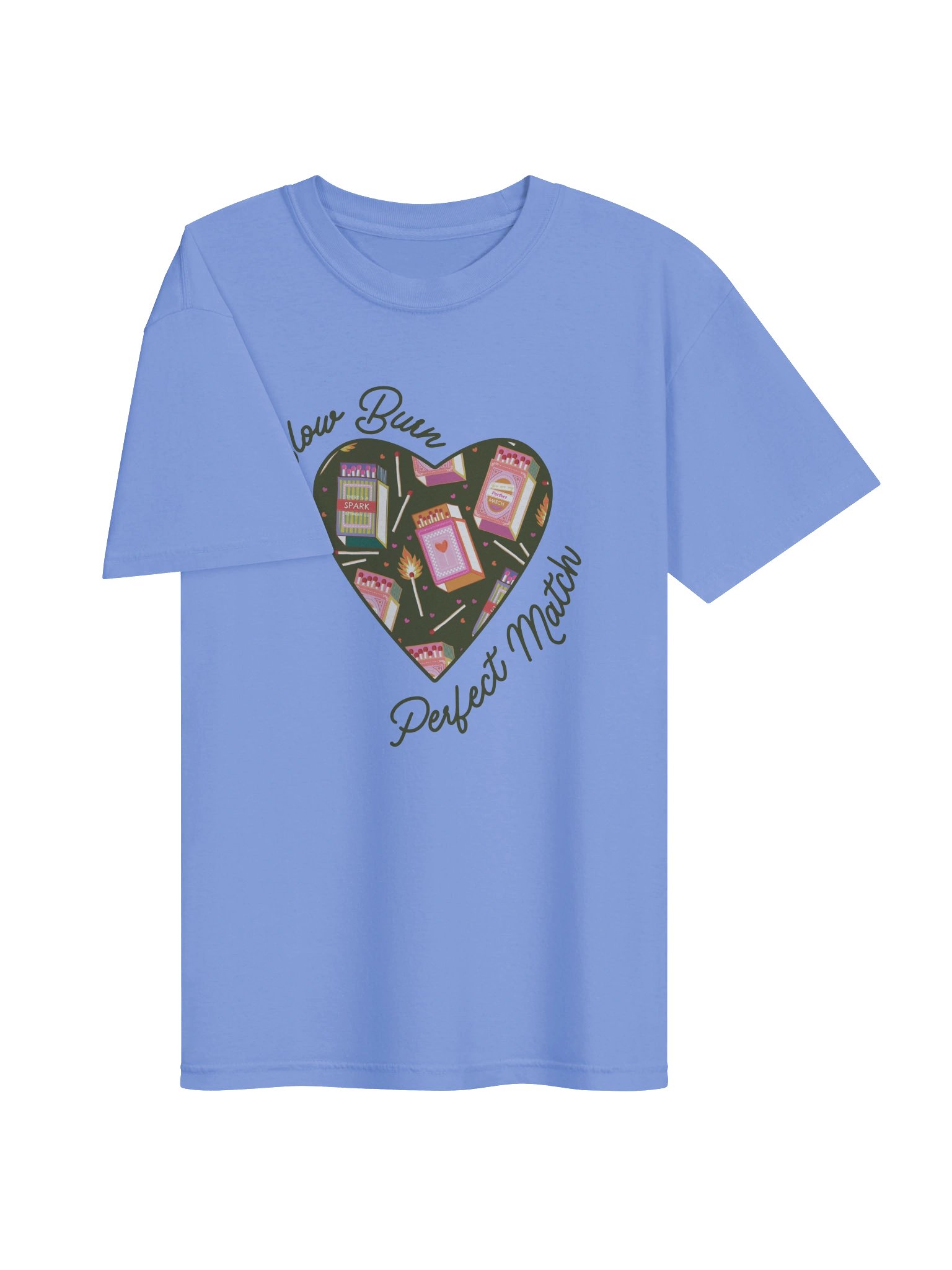 Slow Burn Perfect Match | Black lined colorful heart logo - CC product image (3)