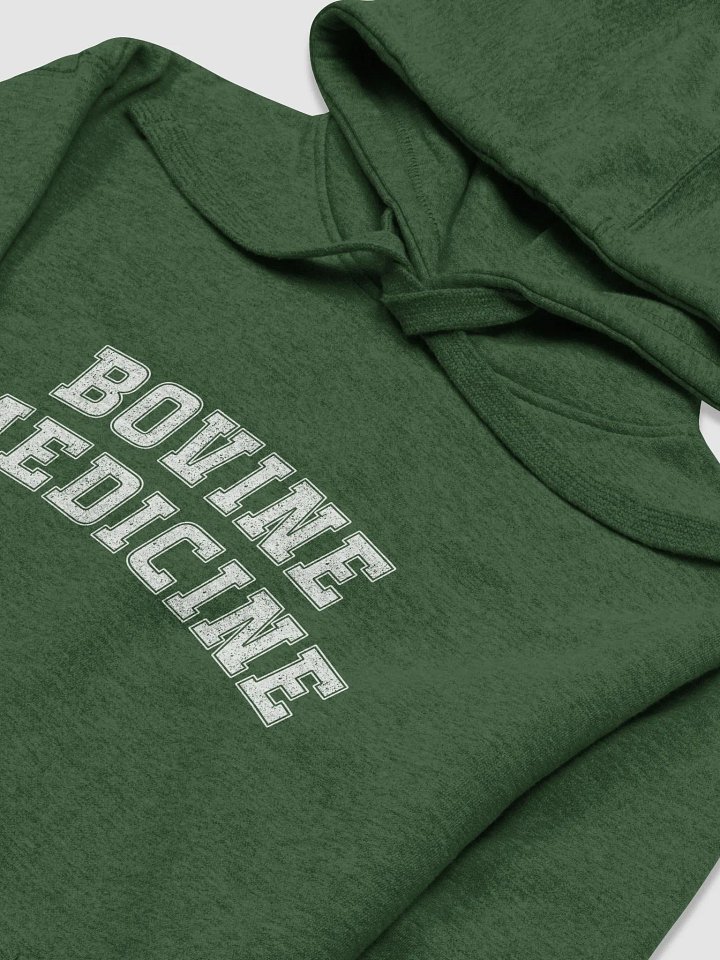 "Bovine Medicine" Hoodie (Yellow lettering) product image (2)