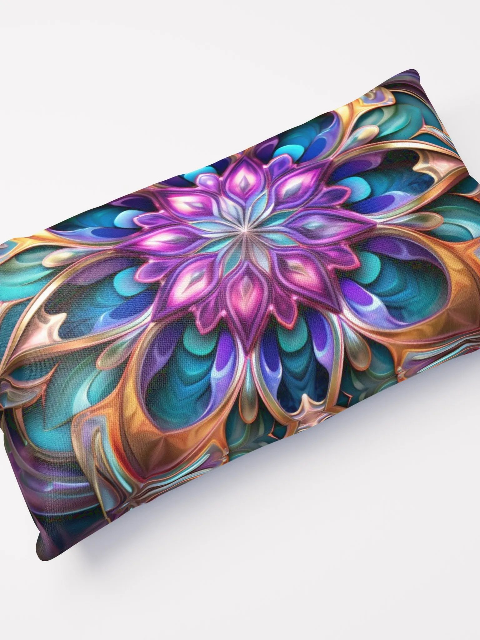 Purple Fractal Throw Pillow - Mesmerizing! product image (1)