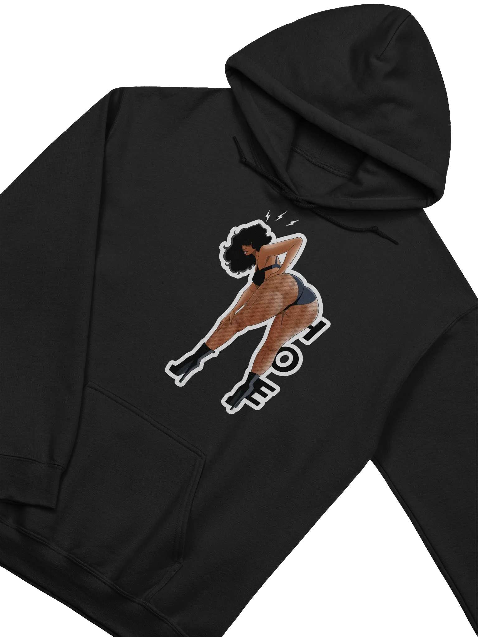 HOE HOODIE FISHNETS - BLACK product image (2)