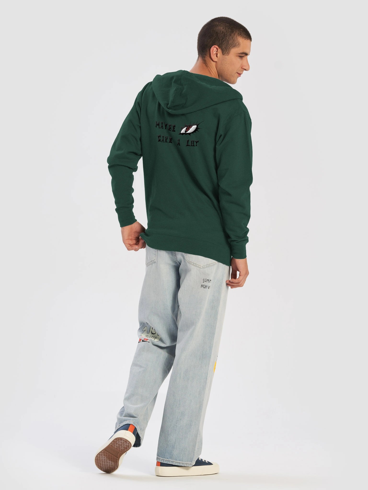 Maybe Eye Care A Lot Zip Up Hoodie product image (31)
