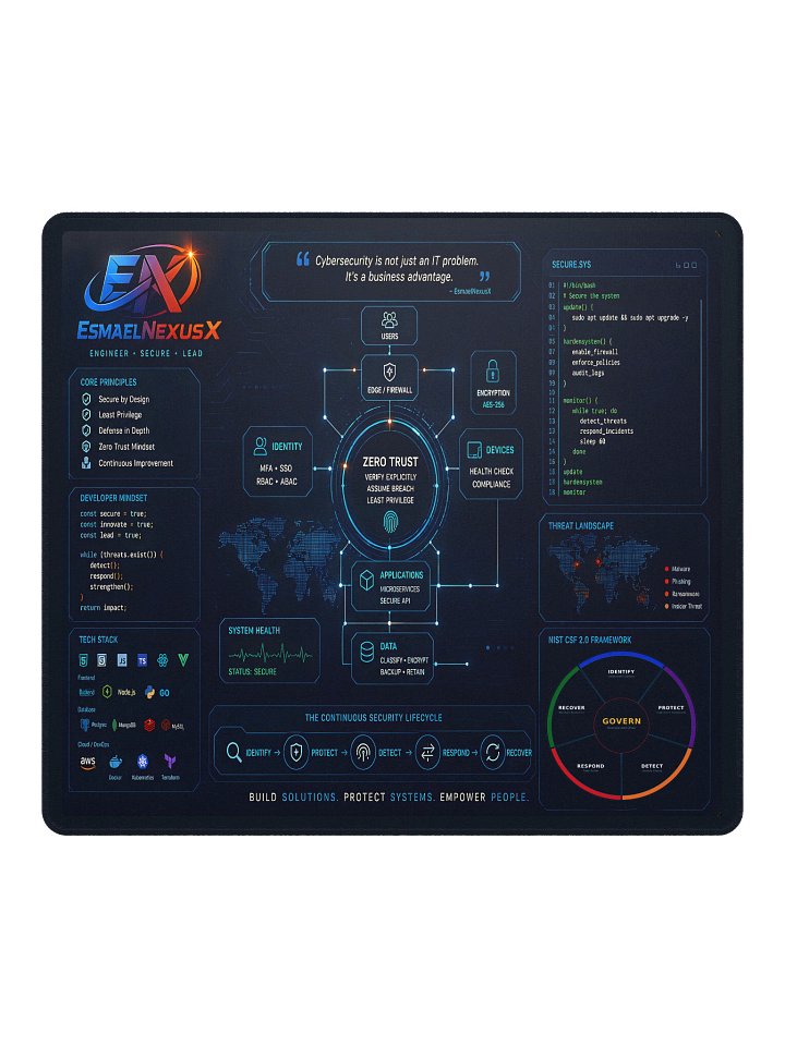 Zero Trust & NIST CSF 2.0 Cybersecurity Desk Mat product image (2)