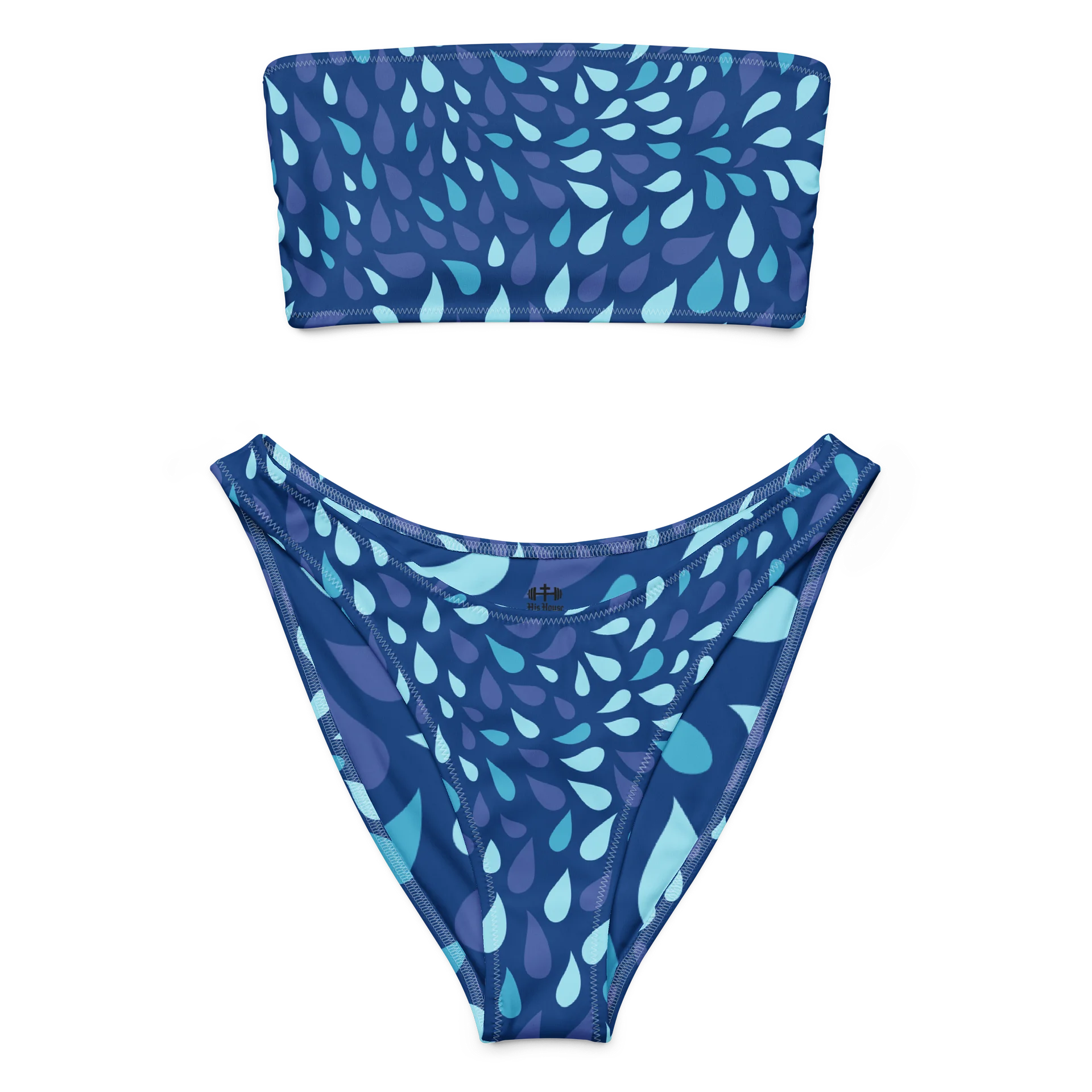 His House Womens Bandeau Bikini Set - Blue Wave product image (3)