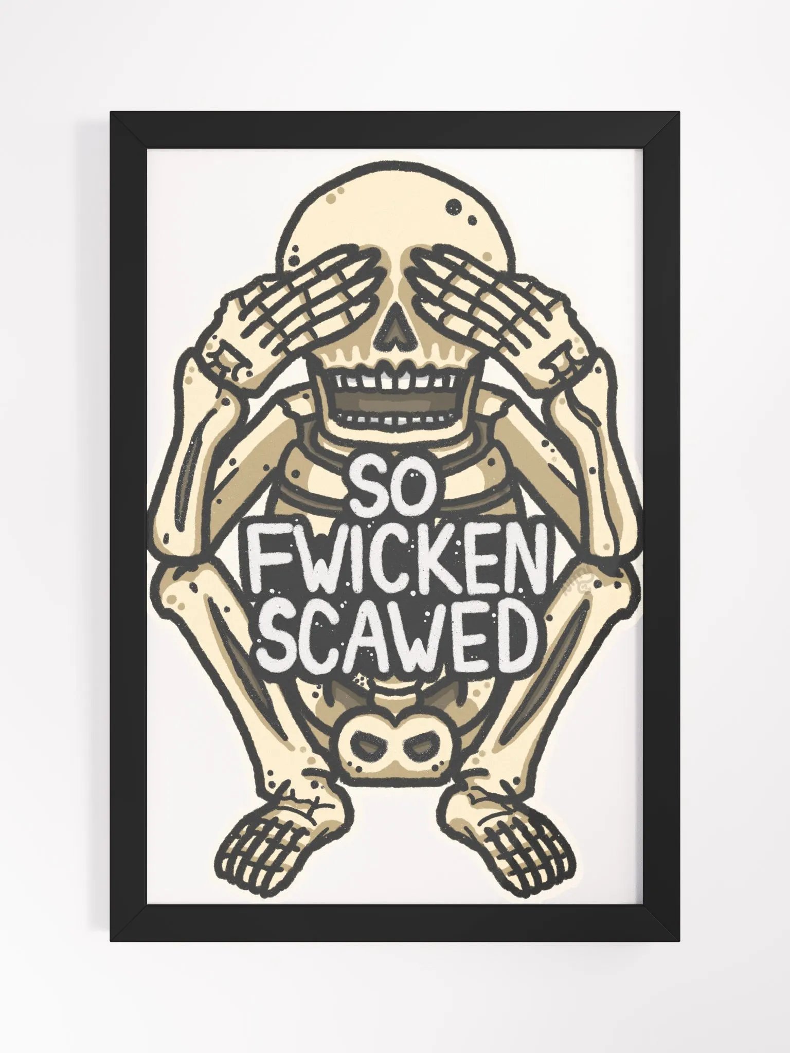 So Fwicken Scawed Framed Poster product image (1)