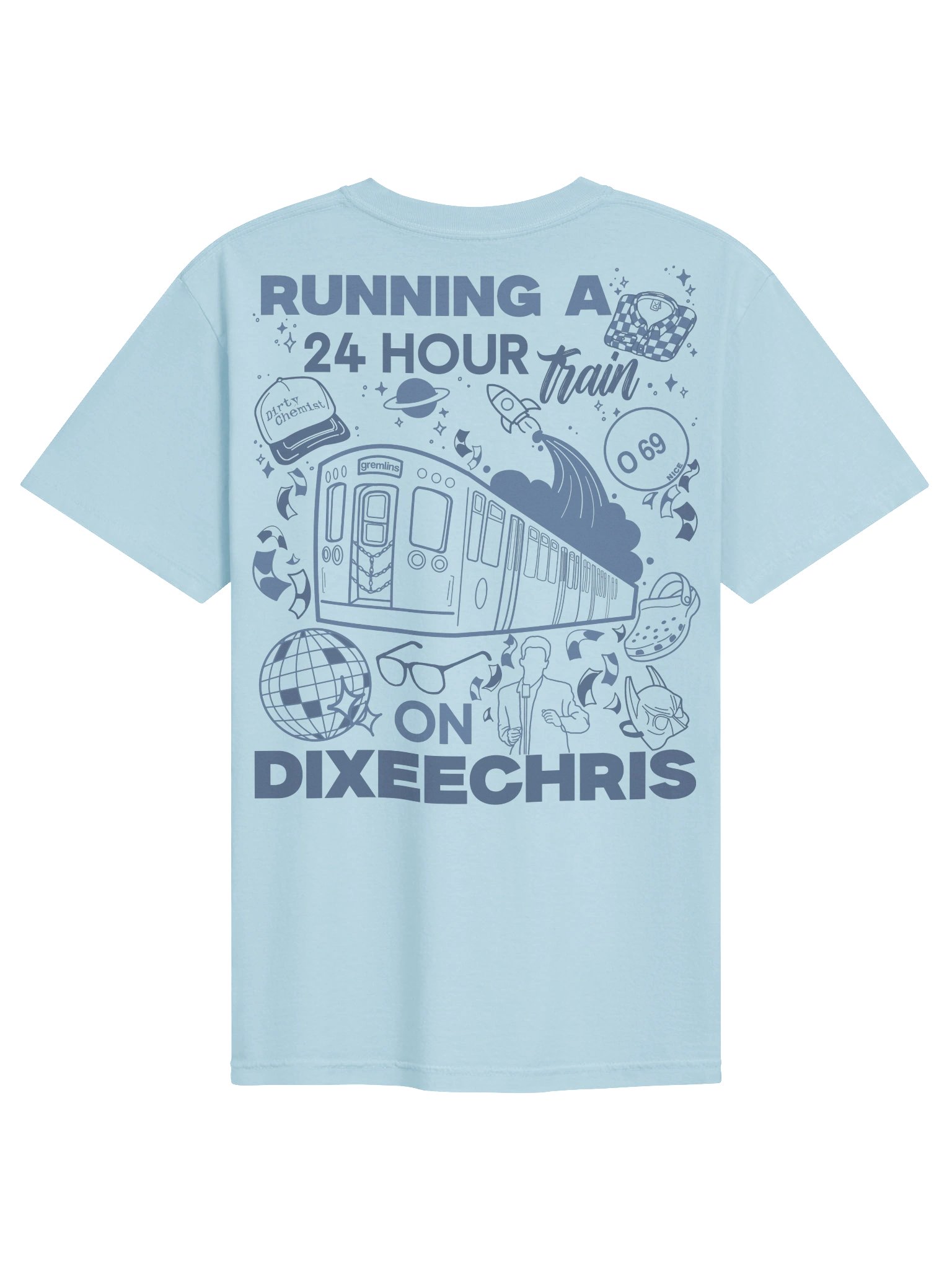 24hr Train Tee -Blue product image (1)