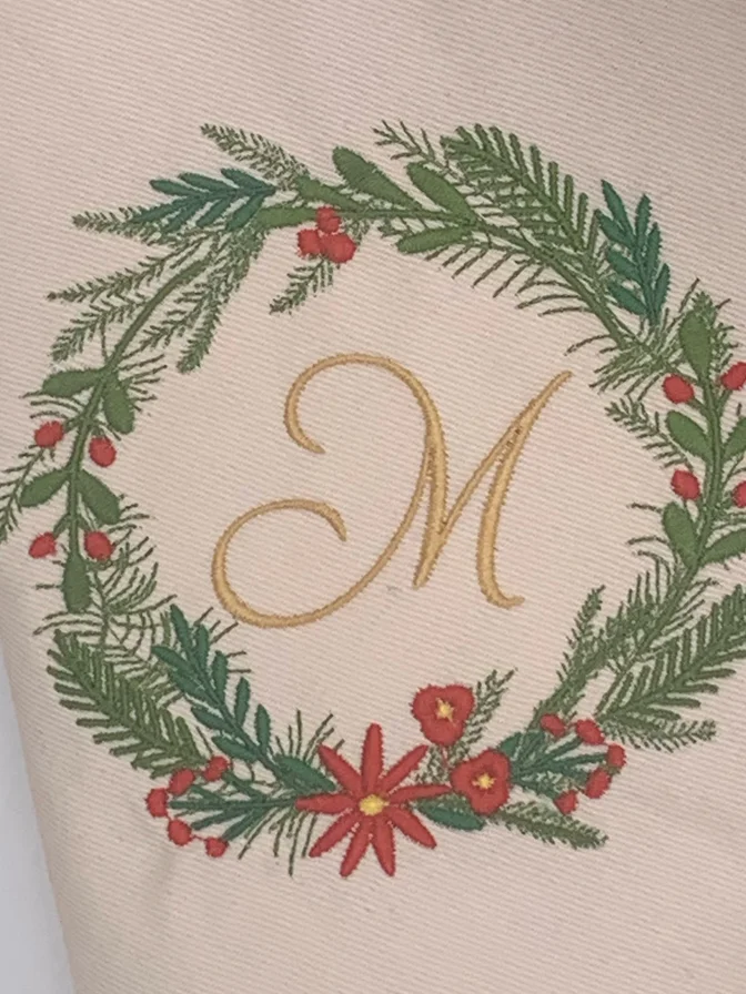 Embroidered Dinner Napkin: Personalized Cloth Napkin, Holiday Decor product image (3)