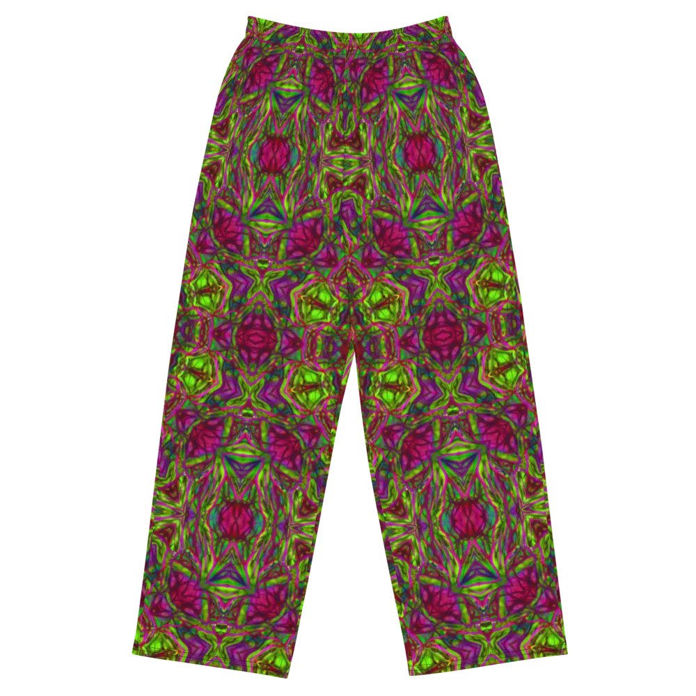 Green and Pink Kaleidoscope Wideleg Pants product image (2)