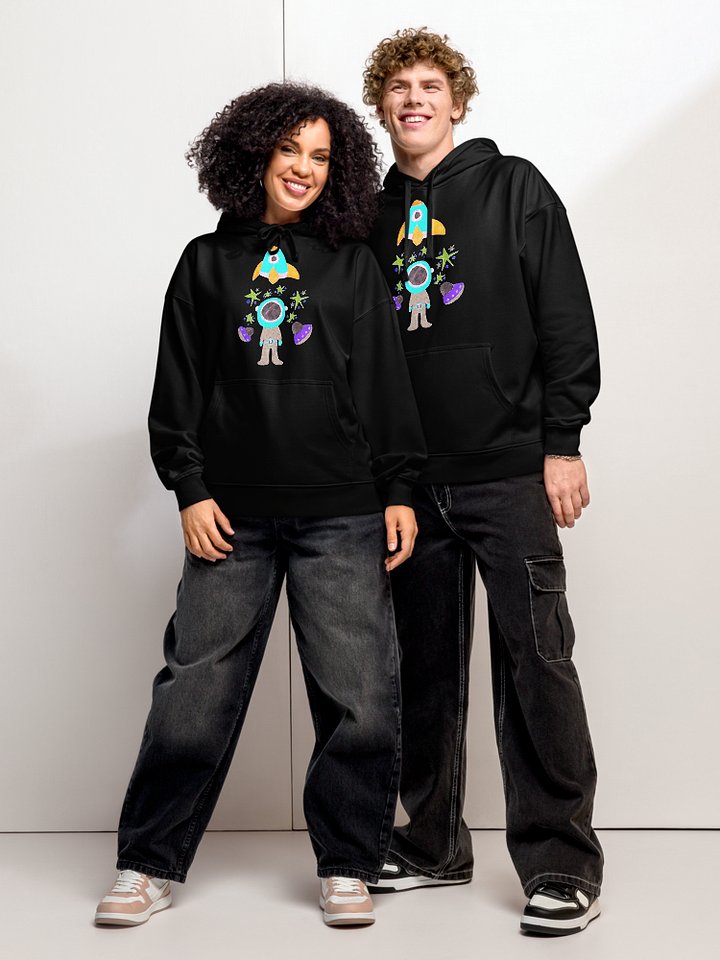 Abstract Cosmic Traveller Organic Hoodie product image (2)