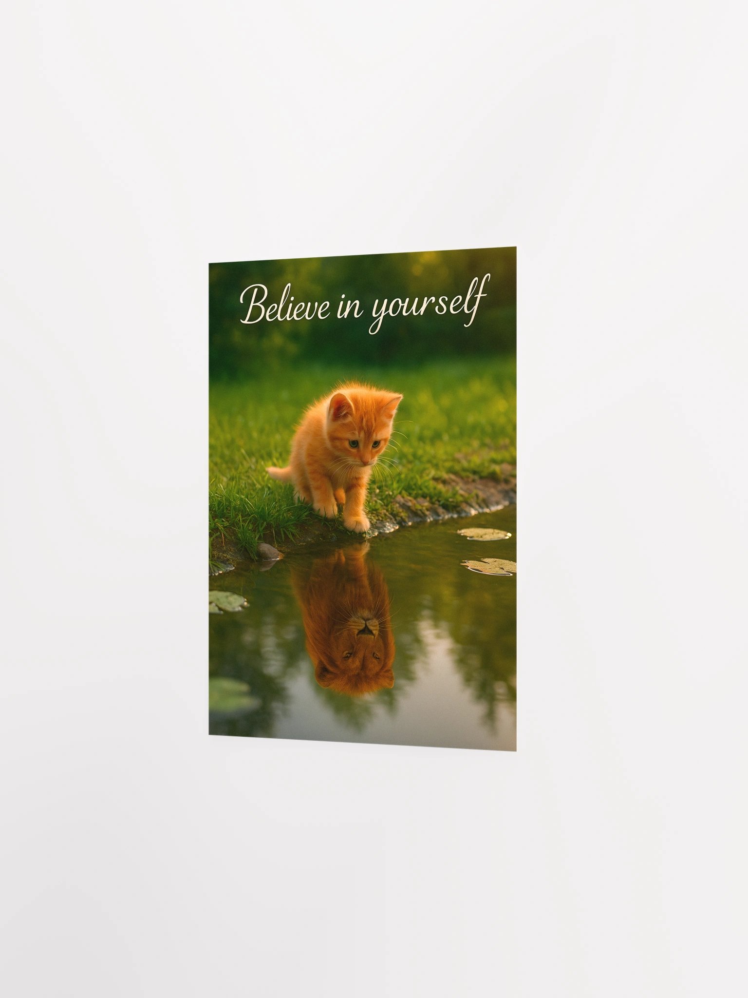 Reflect Believe in Yourself Cat Motivational Poster product image (12)