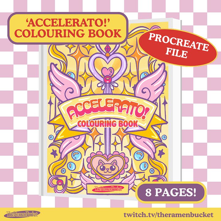 'ACCELERATO!' Colouring Book - Procreate File product image (1)