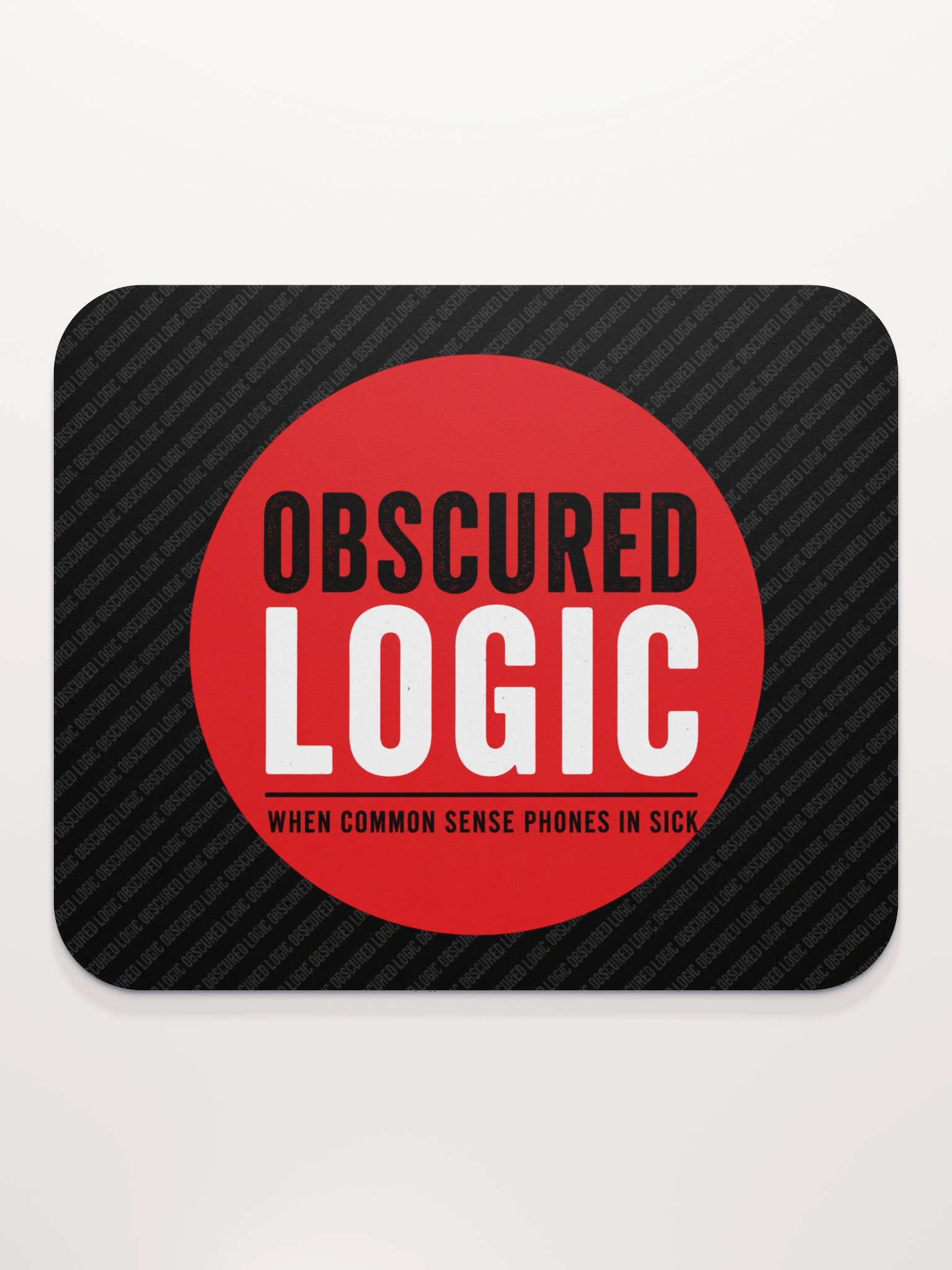Obscured Logic Red Circle Mouse Pad product image (2)