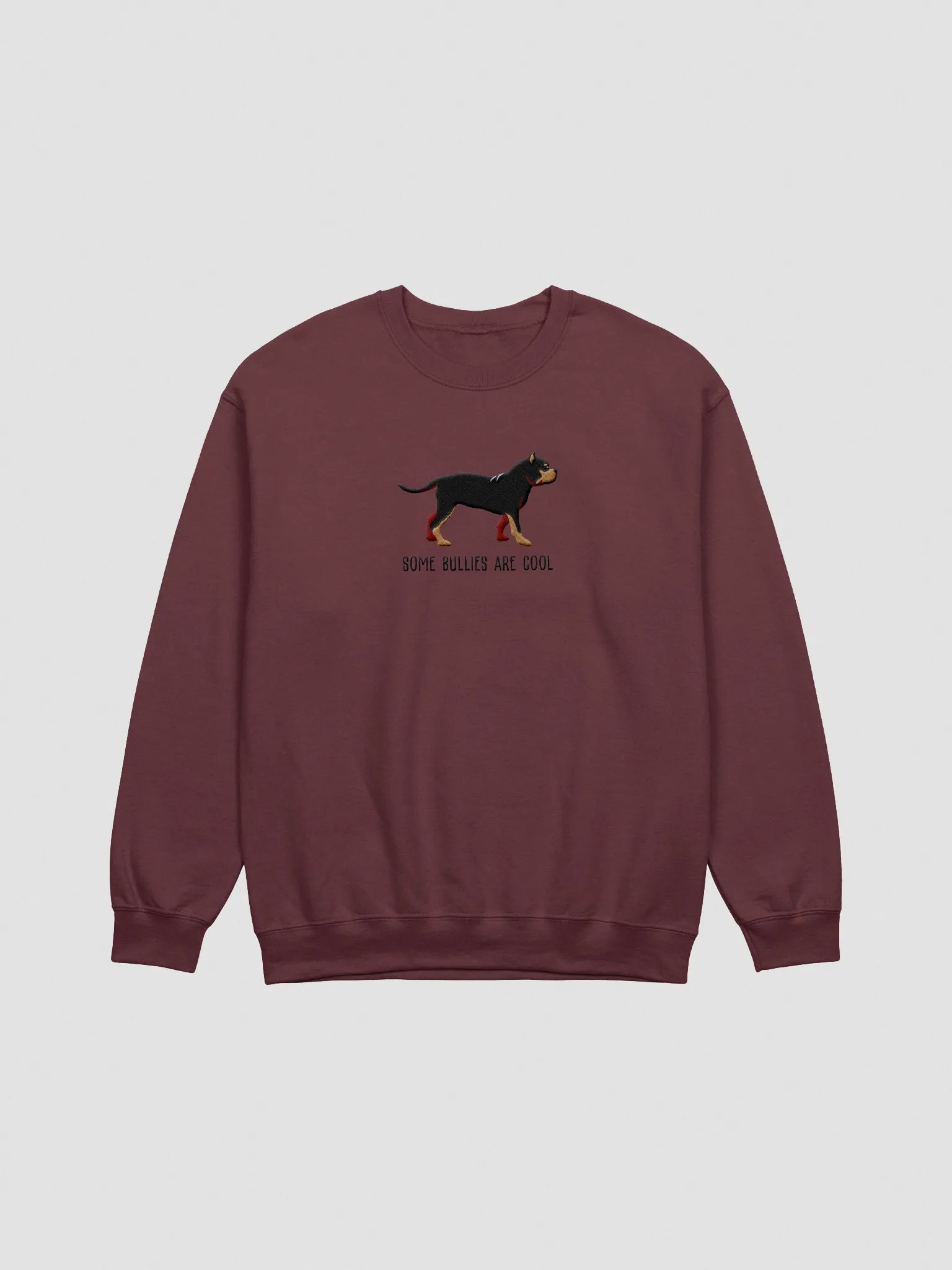 Some Bullies Are Cool Sweatshirt (Embroidered) of an American Bully(Black & Tan) product image (3)