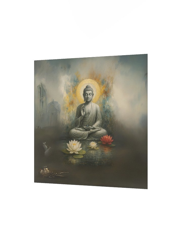 Serene Buddha with Lotus Flowers – Nichiren Buddhism Meditation Poster (Enhanced Matte Paper) product image (10)