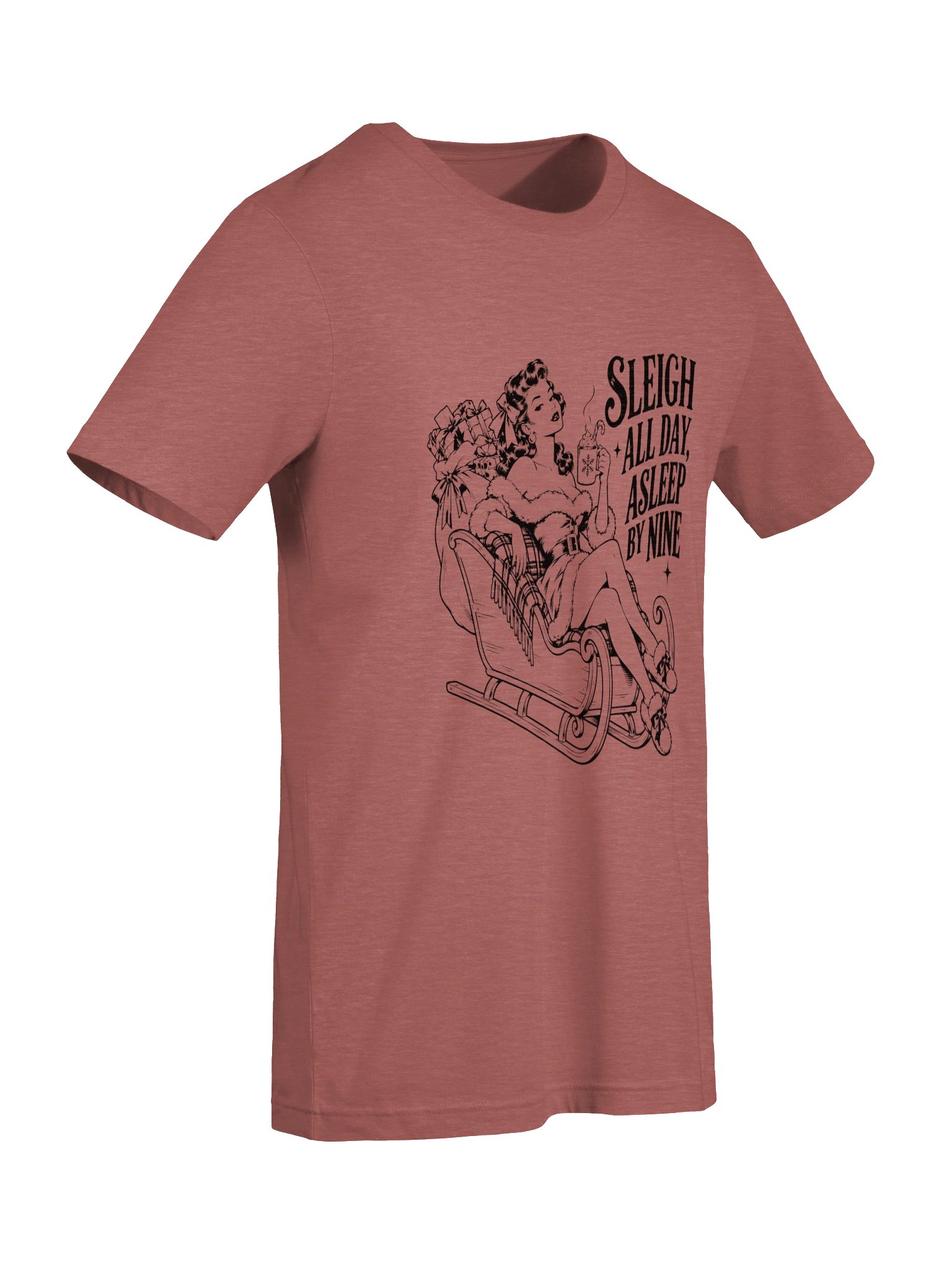 Sleigh All Day, Asleep by Nine | Vintage Christmas Tee product image (49)