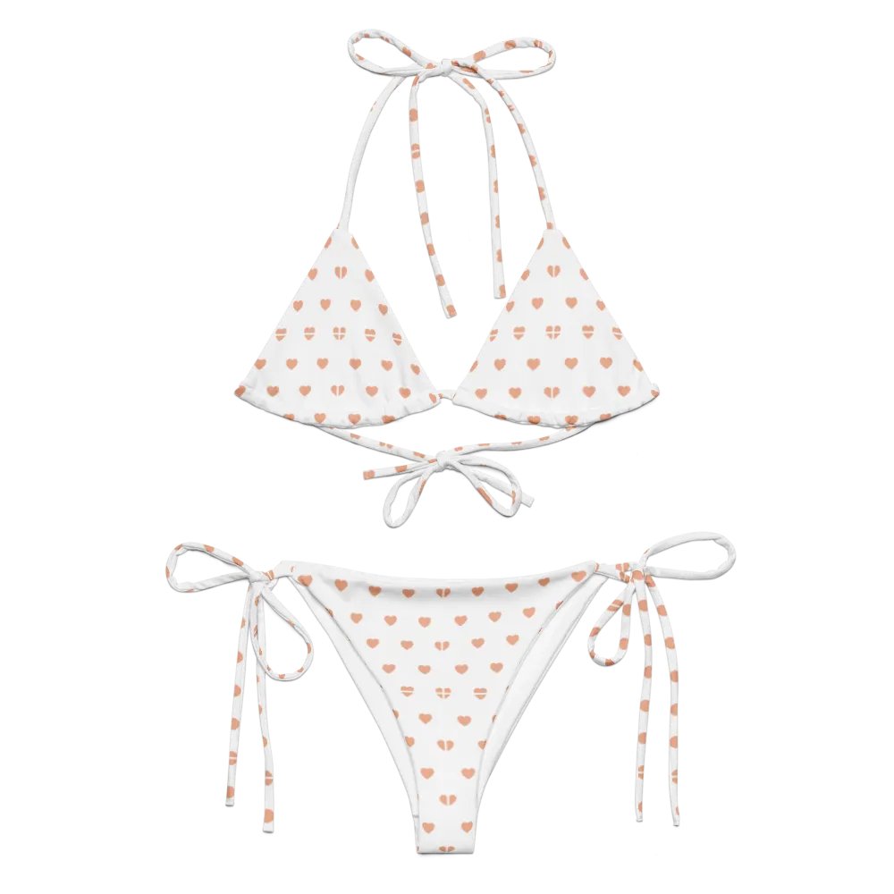 Pastel Heart Seamless Pattern String Bikini - v5 product image (2)