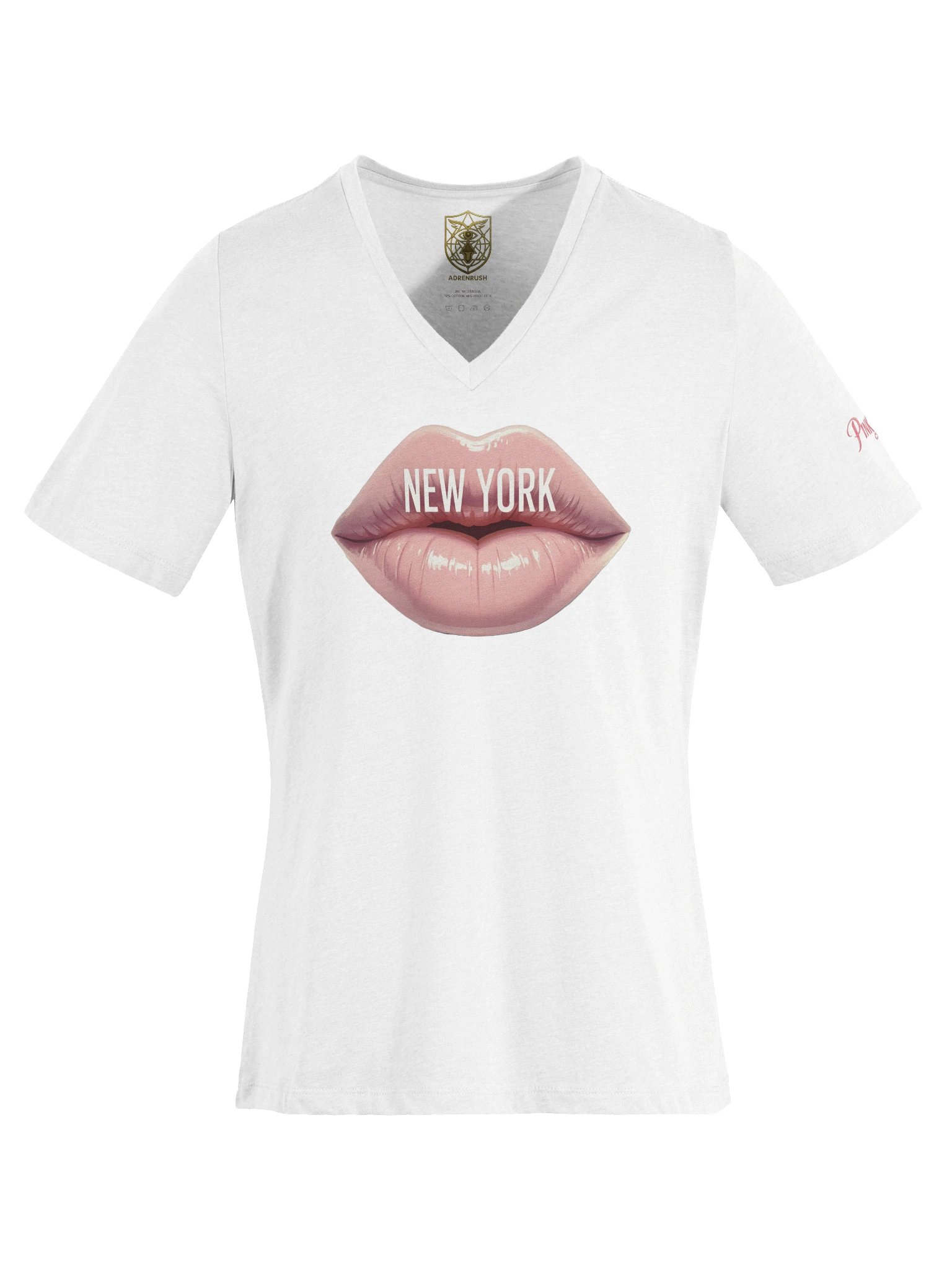 New York Pink Lips Ladies' V-Neck Top product image (6)