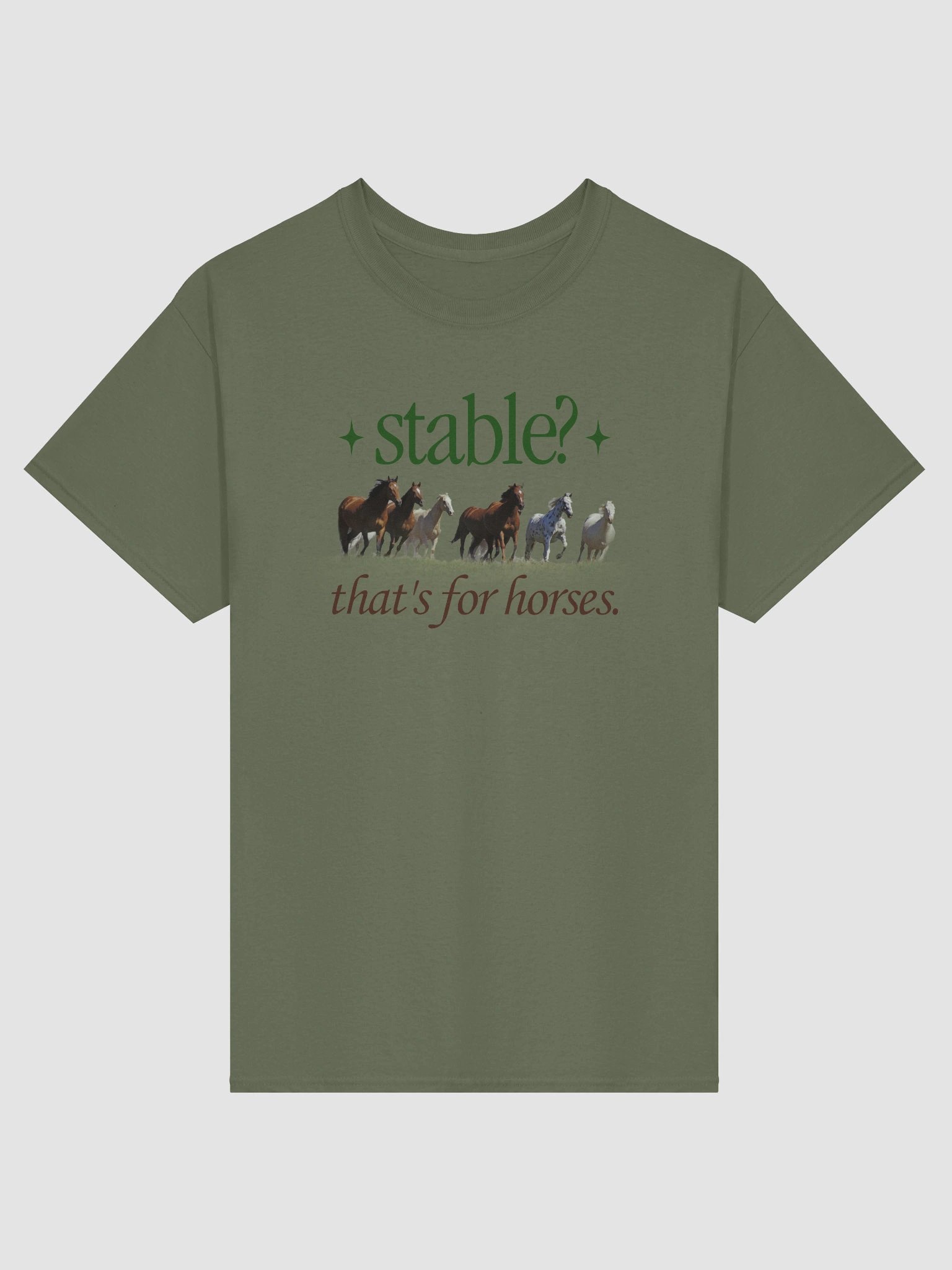 Stable? That's for horses T-shirt product image (6)