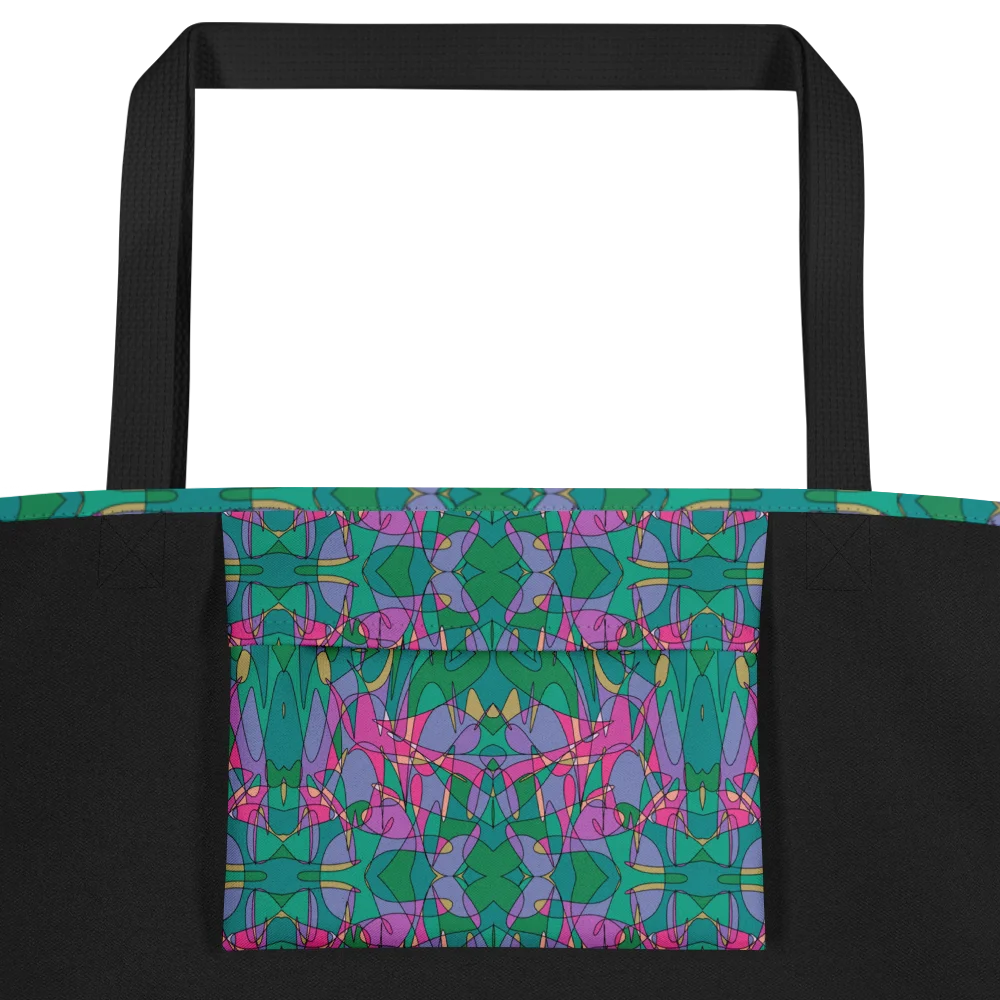 Ovals Entwined Pattern Large Tote Bag w/ Pocket product image (2)