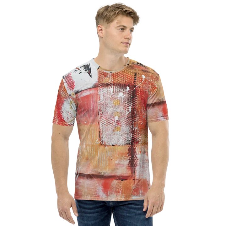 original painting mixed media, on all over print tshirt product image (2)