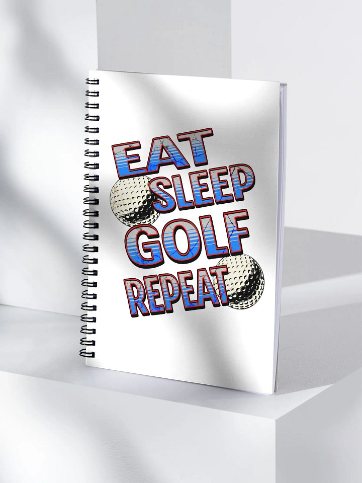 Eat Sleep Golf Repeat Angle Enthusiast's Spiral Notebook product image (1)