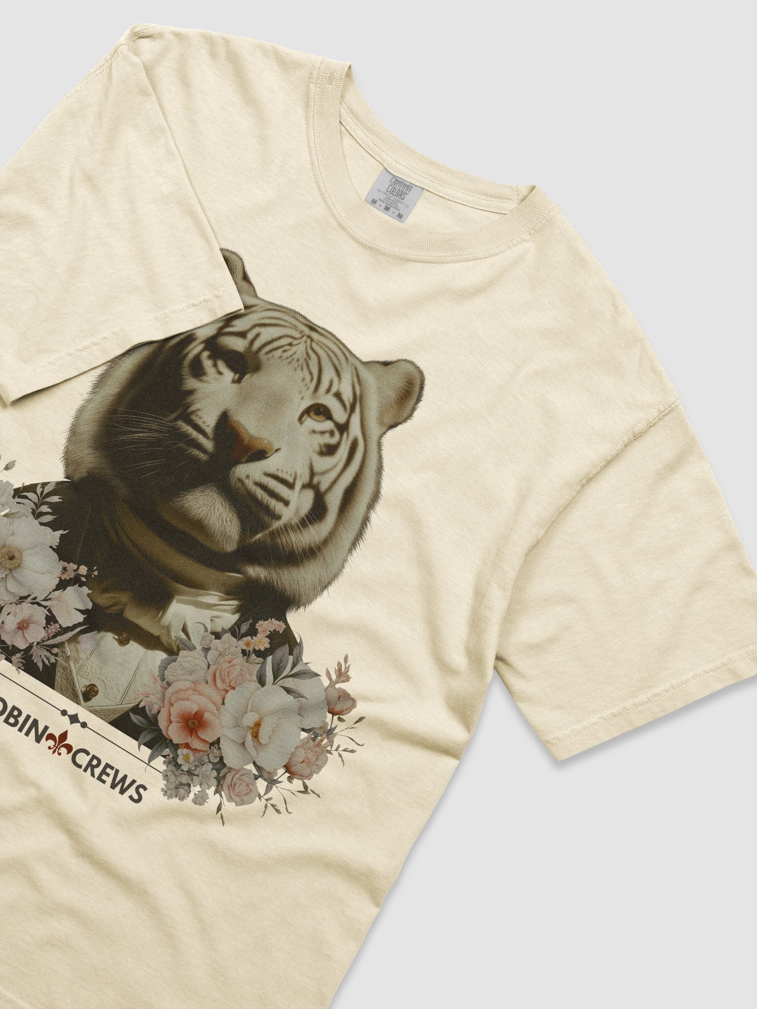 White Tiger Floral T Shirt Vintage Animal product image (10)