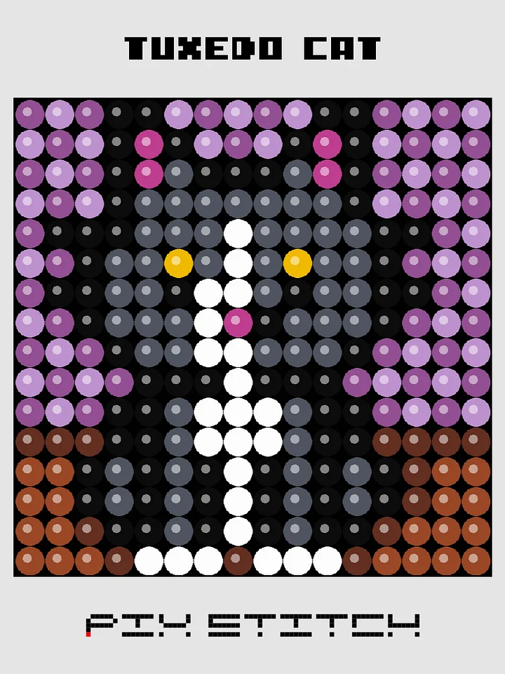 Tuxedo Cat Pixel Art product image (1)